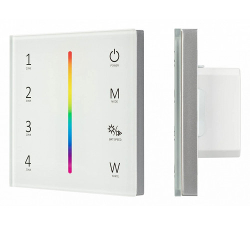 Панель Arlight Sens Smart-P45-RGBW White (230V, 4 зоны, 2.4G) 028140 Панель Arlight Sens Smart-P45-RGBW White (230V, 4 зоны, 2.4G) 028140