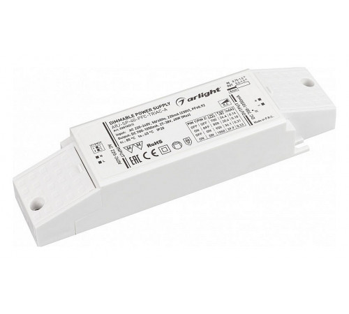 Блок питания Arlight ARJ-SP-40-PFC-Triac-INS (40W, 27-38V, 0.7-1.05A) 028185(1)