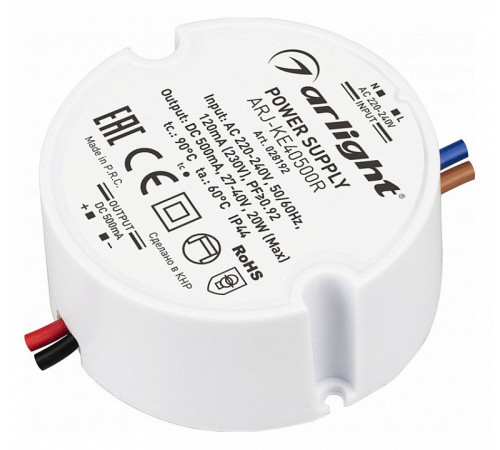 Блок питания Arlight ARJ-KE40500R (20W, 500mA, PFC) 028192 Блок питания Arlight ARJ-KE40500R (20W, 500mA, PFC) 028192
