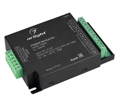 Усилитель Arlight Smart-RGBW (12-24V, 4x8A) 028298 Усилитель Arlight Smart-RGBW (12-24V, 4x8A) 028298