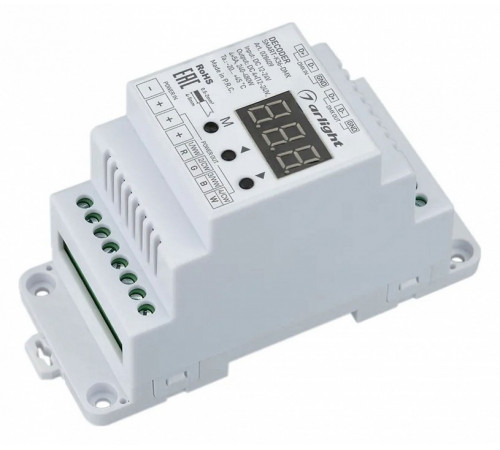 Декодер Arlight Smart-K36-DMX (12-24V, 4x5A, Din) 028409 Декодер Arlight Smart-K36-DMX (12-24V, 4x5A, Din) 028409