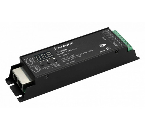 Декодер Arlight SMART-DMX512-304-83-RDM-SUF Black (12-48V, 4x8A, RJ-45) 028444(1) Декодер Arlight SMART-DMX512-304-83-RDM-SUF Black (12-48V, 4x8A, RJ-45) 028444(1)