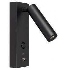 Спот Arlight SP-BED-CHARGE-S60x125-3W Warm3000 (BK, 20 deg, 230V, USB-A, USB-C) 029629(1)
