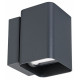 Уличный настенный светильник Arlight LGD-WALL-VARIO-S104x129-2x6W Day4000 (GR, 1-80 deg) 029794