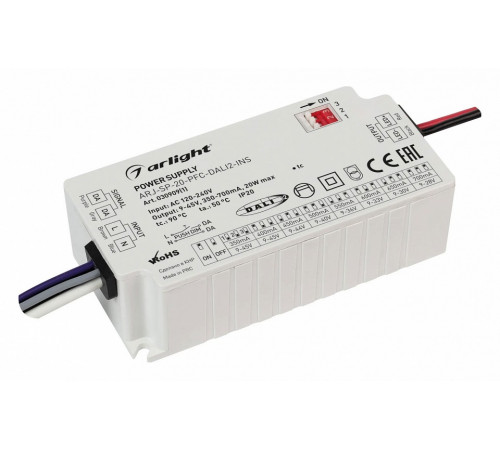 Блок питания Arlight ARJ-SP-20-PFC-DALI2-INS (20W, 9-45V, 0.35-0.7A) 030909(1) Блок питания Arlight ARJ-SP-20-PFC-DALI2-INS (20W, 9-45V, 0.35-0.7A) 030909(1)