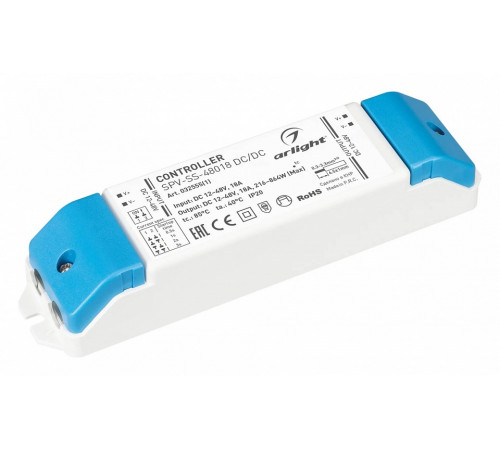 Контроллер плавного включения Arlight SPV-SS-48018 DC/DC (12-48V, 18A) 032555(1) Контроллер плавного включения Arlight SPV-SS-48018 DC/DC (12-48V, 18A) 032555(1)
