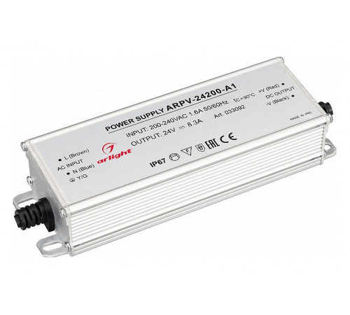 Блок питания Arlight ARPV-24200-A1 (24V, 8.3A, 200W) 033092