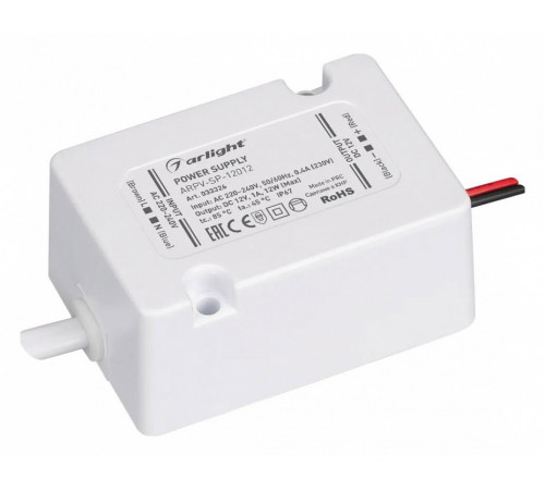 Блок питания Arlight ARPV-SP-12012 (12V, 1A, 12W) 033326 Блок питания Arlight ARPV-SP-12012 (12V, 1A, 12W) 033326
