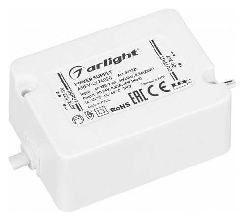Блок питания Arlight ARPV-LV24020 24V 0.83A 20W 033329 Блок питания Arlight ARPV-LV24020 24V 0.83A 20W 033329