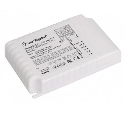 Блок питания Arlight ARJ-SP-60-PFC-DALI2-PD (60W, 9-71V, 0.35 -1.05A, IP20) 033732 Блок питания Arlight ARJ-SP-60-PFC-DALI2-PD (60W, 9-71V, 0.35 -1.05A, IP20) 033732