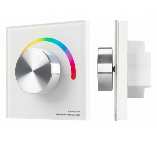 Панель Arlight Smart-P5-RGB-G-IN White (3V, Rotary, 2.4G) 033756 Панель Arlight Smart-P5-RGB-G-IN White (3V, Rotary, 2.4G) 033756