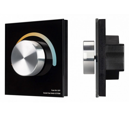 Панель Arlight Smart-P20-Mix-G-IN Black (12-24V, 4x3A, Rotary, 2.4G) 033762 Панель Arlight Smart-P20-Mix-G-IN Black (12-24V, 4x3A, Rotary, 2.4G) 033762