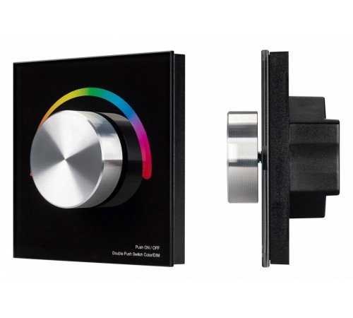 Панель Arlight Smart-P8-RGB-G-IN Black (12-24V, 3x4A, Rotary, 2.4G) 033763