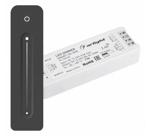 Диммер Arlight Smart-Dim-Set-Line (12-24V, 1x8A, ПДУ 2.4G) 034794 Диммер Arlight Smart-Dim-Set-Line (12-24V, 1x8A, ПДУ 2.4G) 034794