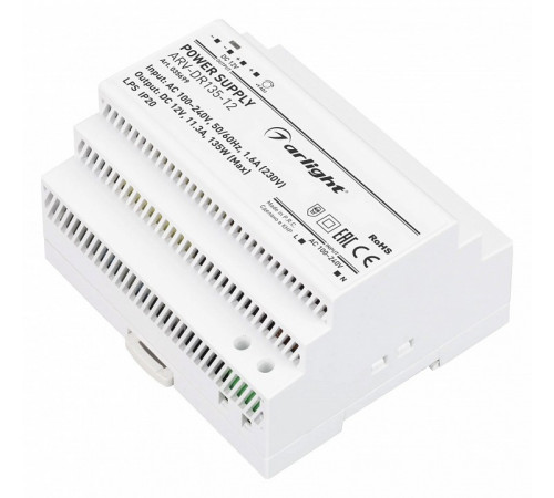 Блок питания Arlight ARV-DR135-12 12V, 11.3A, 135W 035699 Блок питания Arlight ARV-DR135-12 12V, 11.3A, 135W 035699