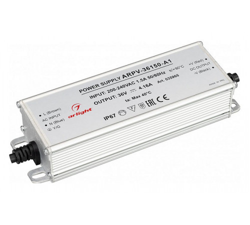 Блок питания Arlight ARPV-36150-A1 (36V, 4.16A, 150W) 035965 Блок питания Arlight ARPV-36150-A1 (36V, 4.16A, 150W) 035965