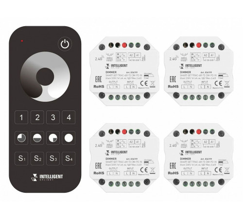Диммер Arlight SMART-SET-TRIAC-601-72-DIM-PD-IN Black (230V, 1x1.5A, x4, ПДУ 10кн, 2.4G) 036199 Диммер Arlight SMART-SET-TRIAC-601-72-DIM-PD-IN Black (230V, 1x1.5A, x4, ПДУ 10кн, 2.4G) 036199
