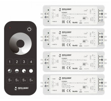 Диммер Arlight SMART-SET-PWM-101-72-DIM-PD-SUF Black (5-36V, 1x8A, x4, ПДУ 13кн, 2.4G) 036201