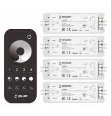 Диммер Arlight SMART-SET-PWM-101-72-DIM-PD-SUF Black (5-36V, 1x8A, x4, ПДУ 13кн, 2.4G) 036201