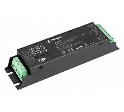 Декодер Arlight SMART-DMX512-305-63-RDM-SUF Black (12-48V, 5x4A, Terminal) (IARL, IP20 Металл, 5 лет) 036244 Декодер Arlight SMART-DMX512-305-63-RDM-SUF Black (12-48V, 5x4A, Terminal) (IARL, IP20 Металл, 5 лет) 036244