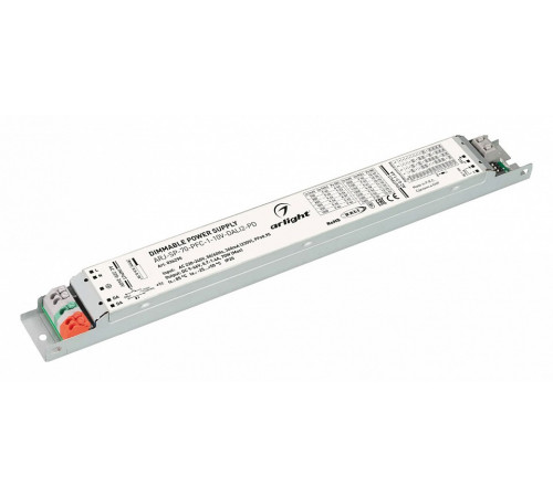 Блок питания Arlight ARJ-SP-70-PFC-1-10V-DALI2-PD (70W, 9-66V, 0.7-1.4A) 036290 Блок питания Arlight ARJ-SP-70-PFC-1-10V-DALI2-PD (70W, 9-66V, 0.7-1.4A) 036290