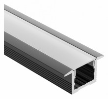 Алюминиевый профиль Arlight SL-SLIM-H13M-F25-2000 BLACK 037114