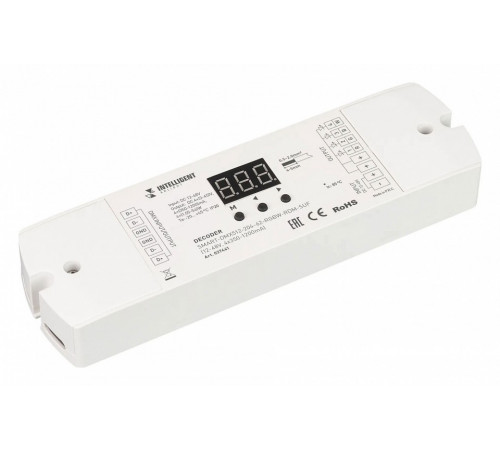 Декодер Arlight SMART-DMX512-204-62-RGBW-RDM-SUF (12-48V, 4x350-1200mA) 037441 Декодер Arlight SMART-DMX512-204-62-RGBW-RDM-SUF (12-48V, 4x350-1200mA) 037441