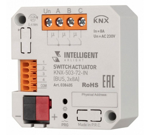 Релейный модуль Arlight KNX-503-72-IN BUS, 3x8A 038405 Релейный модуль Arlight KNX-503-72-IN BUS, 3x8A 038405