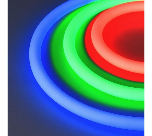 Светодиодная лента герметичная Arlight MOONLIGHT-TOP-G280-D18mm 24V RGB 360deg (13 W/m, IP65, 3838, 5m, wire x1) 038762
