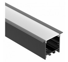Алюминиевый профиль Arlight SL-LINIA49S-F-2000 ANOD BLACK 039389