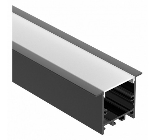 Алюминиевый профиль Arlight SL-LINIA49S-F-2000 ANOD BLACK 039389