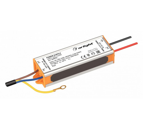 Блок питания Arlight ARPJ-SN-42600 (24W, 23-42V, 600mA, IP65) 040796 Блок питания Arlight ARPJ-SN-42600 (24W, 23-42V, 600mA, IP65) 040796