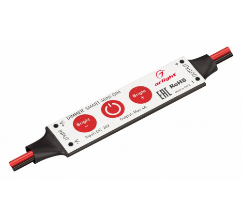 Диммер Arlight SMART-MINI-DIM (24V, 1x4A) 041409 Диммер Arlight SMART-MINI-DIM (24V, 1x4A) 041409