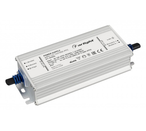 Блок питания Arlight ARPJ-LG-1431050-PFC (100W, 71-143V, 0.5-1.05A, IP67) 043262 Блок питания Arlight ARPJ-LG-1431050-PFC (100W, 71-143V, 0.5-1.05A, IP67) 043262