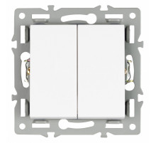 Механизм выключателя двухклавишный непроходной Arlight SWT-MK02-PL-WH (250V, 16A) 043724