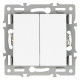 Механизм выключателя двухклавишный непроходной Arlight SWT-MK02-PL-WH (250V, 16A) 043724