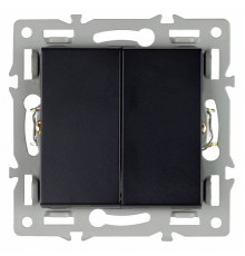 Механизм выключателя двухклавишный непроходной Arlight SWT-MK02-PL-BK (250V, 16A) 043725
