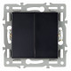 Механизм выключателя двухклавишный непроходной Arlight SWT-MK02-PL-BK (250V, 16A) 043725