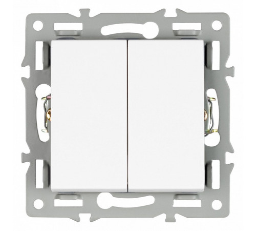 Механизм выключателя двухклавишный проходной Arlight SWT-MKP2-PL-WH (250V, 16A) 043727 Механизм выключателя двухклавишный проходной Arlight SWT-MKP2-PL-WH (250V, 16A) 043727