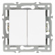Механизм выключателя двухклавишный проходной Arlight SWT-MKP2-PL-WH (250V, 16A) 043727