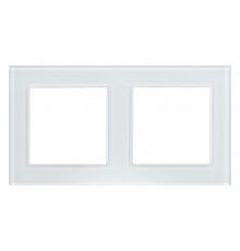 Рамка двухместная Arlight FRM-GLARE-GS-2-WH 043796