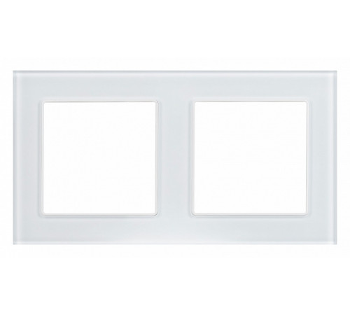 Рамка двухместная Arlight FRM-GLARE-GS-2-WH 043796 Рамка двухместная Arlight FRM-GLARE-GS-2-WH 043796