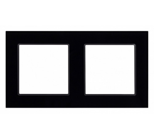 Рамка двухместная Arlight FRM-GLARE-GS-2-BK 043797 Рамка двухместная Arlight FRM-GLARE-GS-2-BK 043797