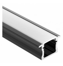 Алюминиевый профиль Arlight LINE-2315-F-2000 ANOD BLACK 044278