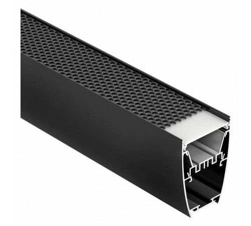 Алюминиевый профиль Arlight LINE-5075-U-HONEYCOMB-2000 BLACK 044885