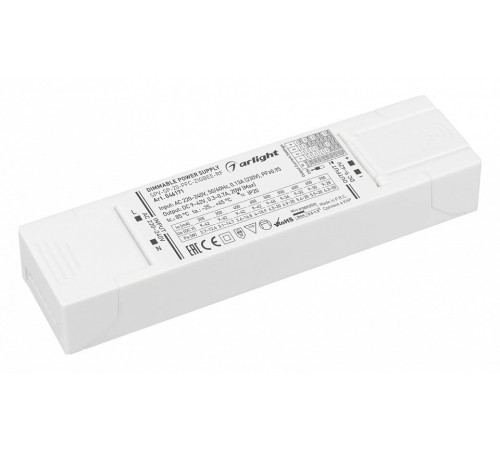 Блок питания Arlight SPV-SP-20-PFC-ZIGBEE-RF (20W, 9-42V, 0.3-0.7A, 2.4GHz) 046171 Блок питания Arlight SPV-SP-20-PFC-ZIGBEE-RF (20W, 9-42V, 0.3-0.7A, 2.4GHz) 046171