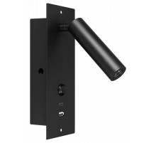 Спот Arlight SP-BED-CHARGE-BUILT-S80x230-3W Warm3000 (BK, 20 deg, 230V, USB-A, USB-C) 046880