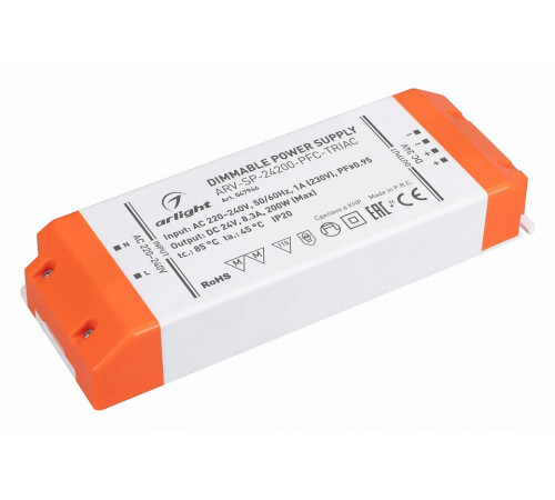 Блок питания Arlight ARV-SP-24200-PFC-TRIAC (24V, 8.3A, 200W) 047946