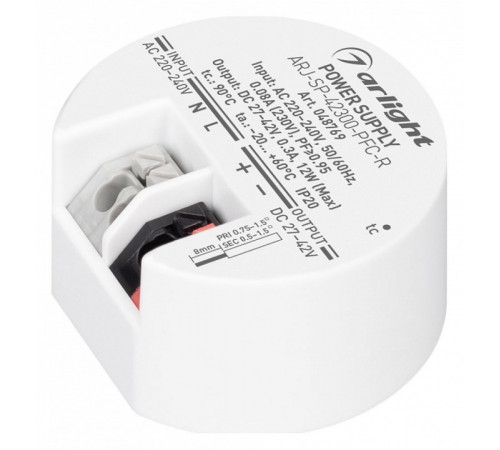 Блок питания Arlight ARJ-SP-40300-PFC-R (12W, 24-40V, 300mA) 048769 Блок питания Arlight ARJ-SP-40300-PFC-R (12W, 24-40V, 300mA) 048769