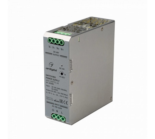 Блок питания Arlight ARV-DRP75-48 (48V, 1.6A, 75W) 052805 Блок питания Arlight ARV-DRP75-48 (48V, 1.6A, 75W) 052805
